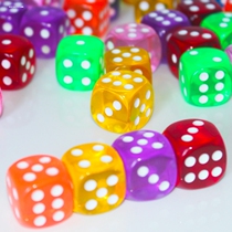 10-pack dice dice sieves plugs high-end transparent mahjong shaker toy