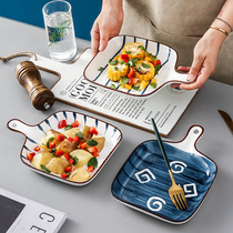 Day Style Oven Special ceramic baking tray Home Dish Creativity Cheesemeal Tray Cutlery Mesh Red with Baking Bowl