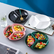 Nordic Light Extravaganza DINNER PLATE CREATIVE SUB-SNACK DISH CHILDREN STUDENTS QUANTITATIVE VEGETABLE DISH HOME FRUIT SNACKS PAN