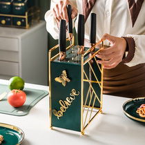 Knife holder Kitchen Shelve for Home New Light Luxurious Wind Cutter Holder free of perforated Kitchen Knife Countertop Knife Holder