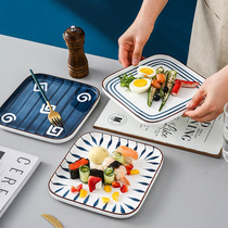 Ceramic Square Dish Day Style Home Steak Dinner Plate Big breakfast fruit tray Steamed Fish Pan Nordic Wind Cutlery