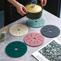 Creative Silicone Pan Cushion Heat Insulation Mat Waterproof Oil Proof Cushion Table Table Cushion Home Dining Cushion Heat Resistant Round Bowl Tray Cushion