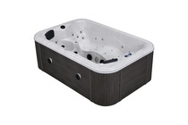 Outdoor free-standing surf jacuzzi Acrylic cylinder embedded bubble bath constant temperature heating intelligent