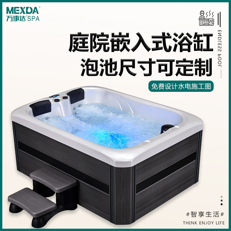 Bathtub Small apartment acrylic thermostatic massage bath barrel surfing bubble heating adult children's baby bath