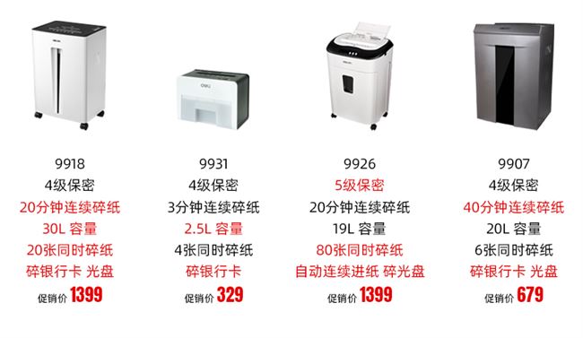 Máy hủy giấy Deli 9939 văn phòng tự động mini hộ gia đình nhỏ tiện lợi điện thương mại công suất cao bột để bàn - Máy hủy tài liệu