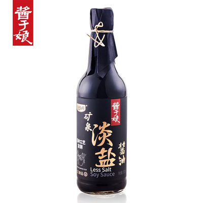 酱于娘矿泉淡盐酱油500ml瓶装