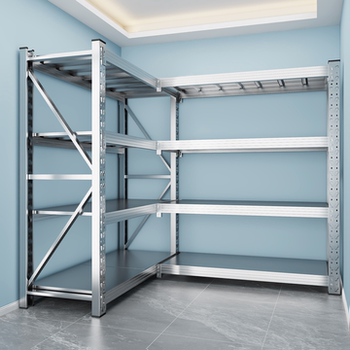 Stainless Steel L-Shaped Corner Shelf 90-Degree Right Angle 800 Storage Rack Multi-Layer Warehouse Storage Organizer Rack