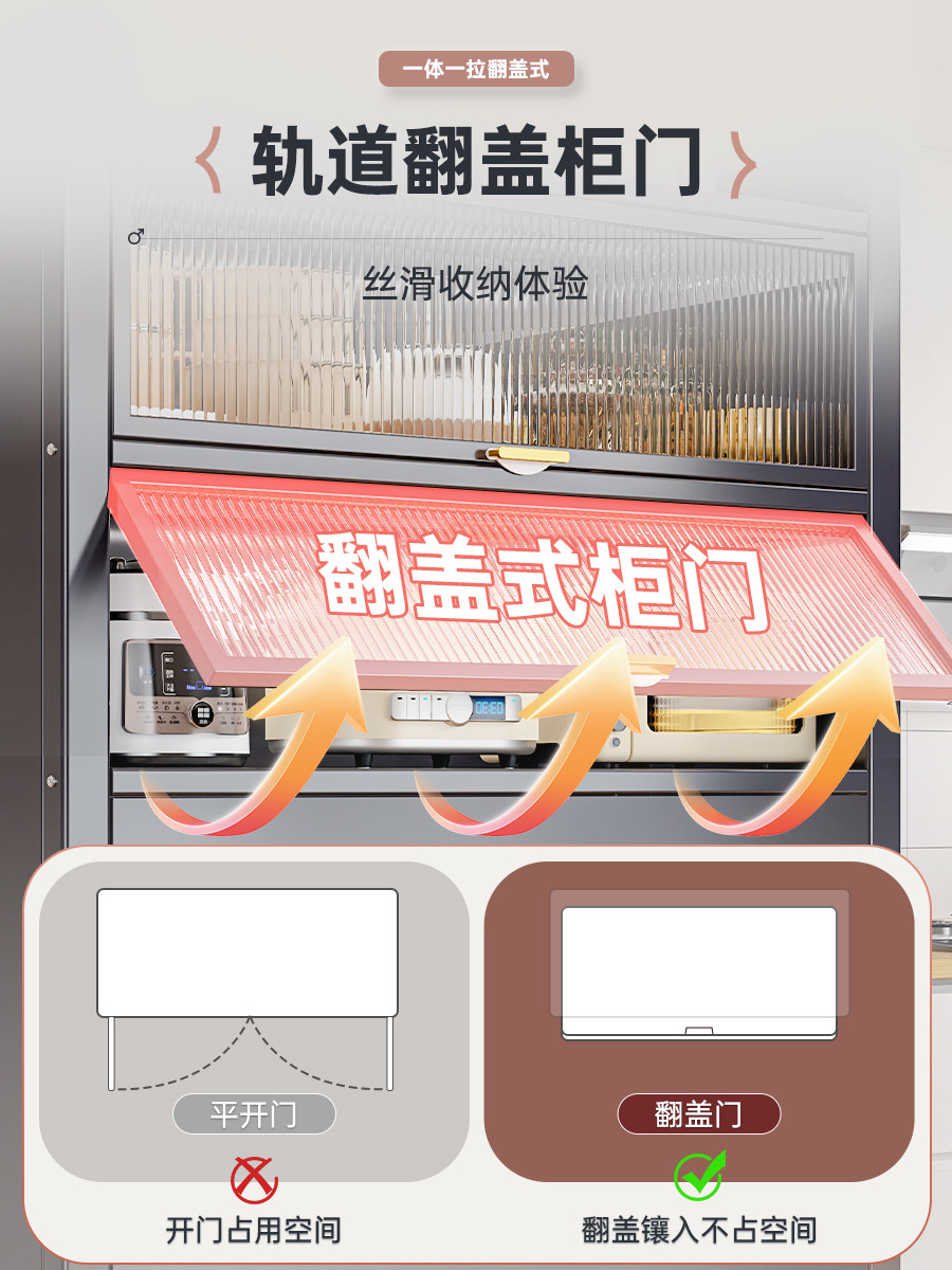 Kitchen Storage Rack Floor-Standing Multi-Layer Dust-Proof Storage Cabinet Household Multi-Functional Cupboard Sideboard Cabinet Storage Cabinet