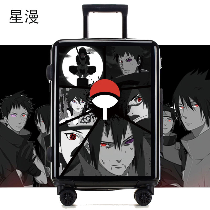Naruto Cartoon Animation Luggage Student 24inch High-Looking Suitcase Boys Password Leather Case Silent
