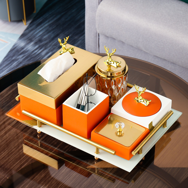 Light Extravaganza Modern Minimalist Creative Remote Control Paper Towels Box Suit Home Living Room Desktop Containing Tray Tea Table Hem