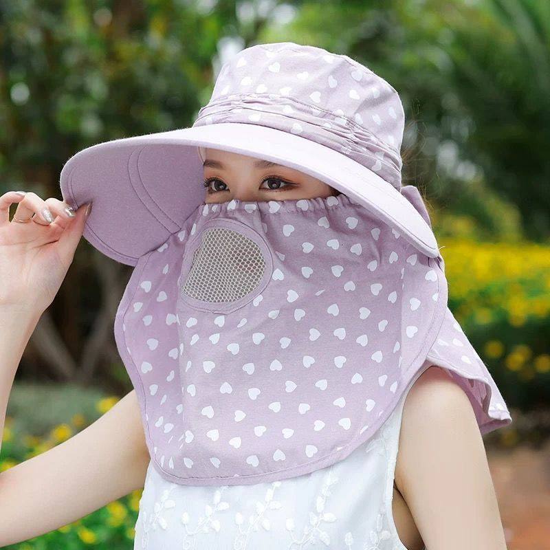 Summer cool cloth Sun Protection Women Cool Hat can be folded and breathable Summer Young electric bike hat does not blow over the face