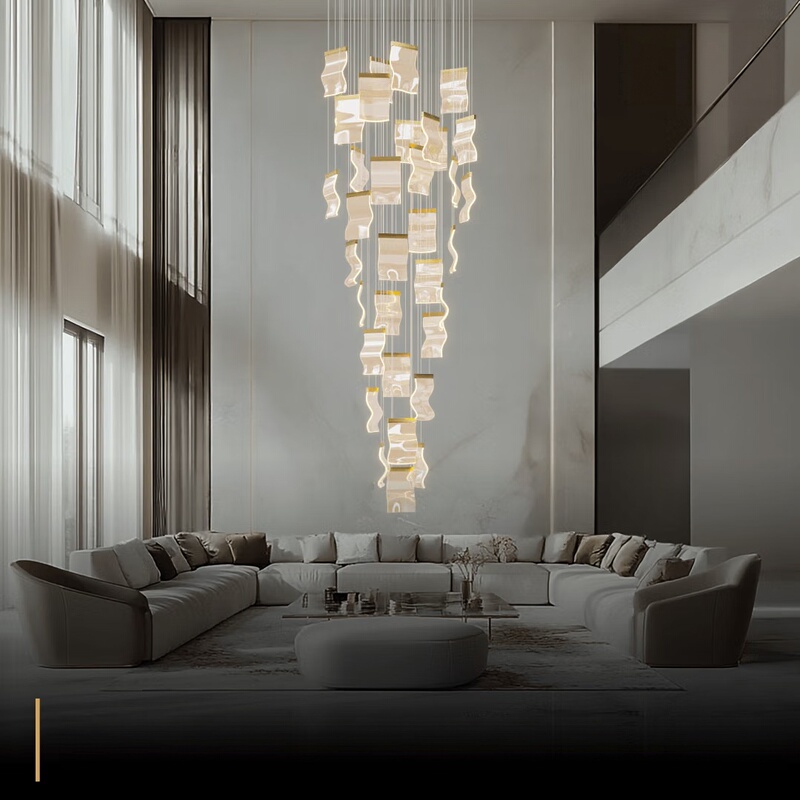 Cross-Border Duplex Large Chandelier, Light Luxury Nordic Lighting, Living Room Lamp, Creative Staircase Villa Hollow Dining Room Chandelier Cross-Border Duplex Large Chandelier, Light Luxury Nordic Lighting, Living Room Lamp, Creative Staircase Villa Hollow Dining Room Chandelier