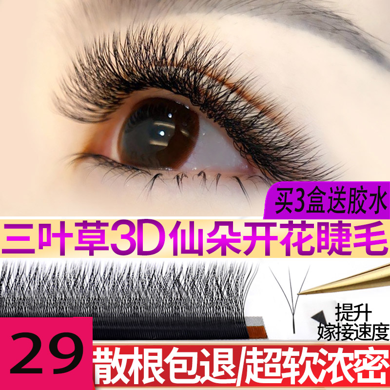 Clover grafted eyelashes super soft hair is not scattered root cbd warped mixed pack 0 03y type yy eyelashes beauty eyelash shop dedicated