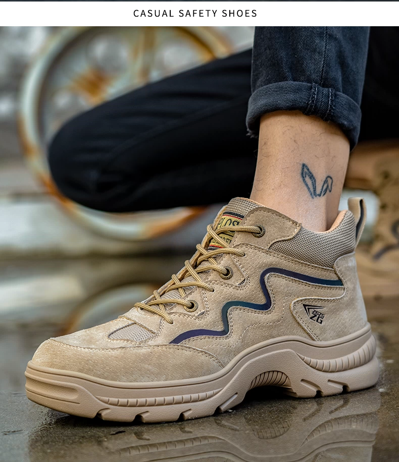 Zhengu labor protection shoes men's fall anti-smash and anti-puncture construction site shoes special breathable construction high-top tendon work shoes