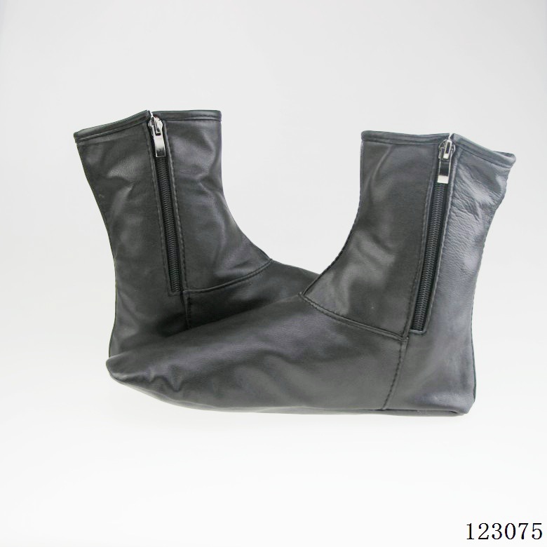 Leather socks men's winter worship socks warm middle-aged and elderly Hui sheepskin socks leather mid-tube socks ethnic style black socks