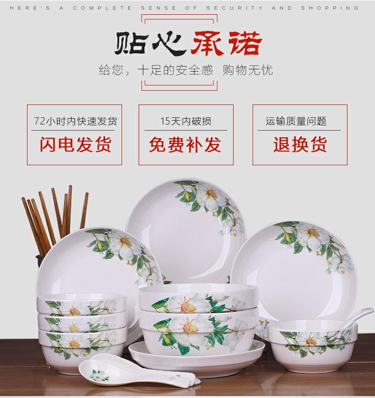 Environmental protection, dishes suit dish plate of household ceramic spoon rainbow such as bowl bowl plate plate for microwave oven