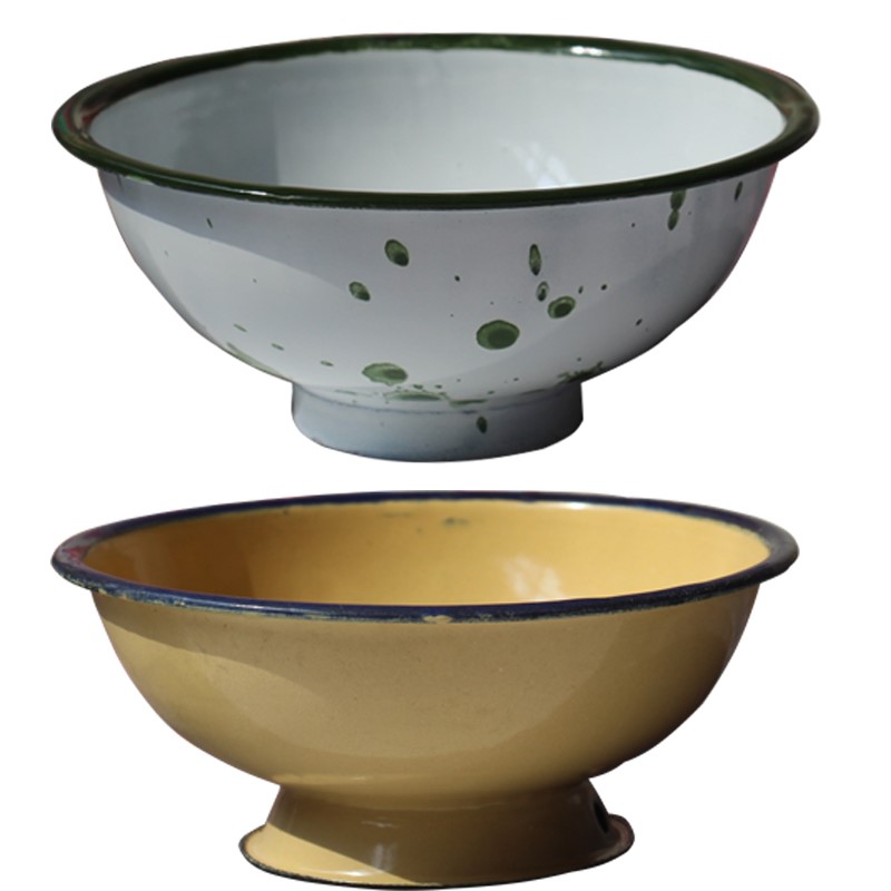 Enamel bowls of household noodles soup bowl bowl salad bowl of beef noodles, li riceses leave nostalgic classic theme bowl restaurant