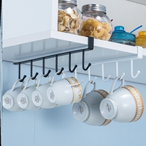 Kitchen Free-Punched Shelve Cupboard Separator Hook Single Row Strong nail-free no-mark wall-mounted finishing containing frame