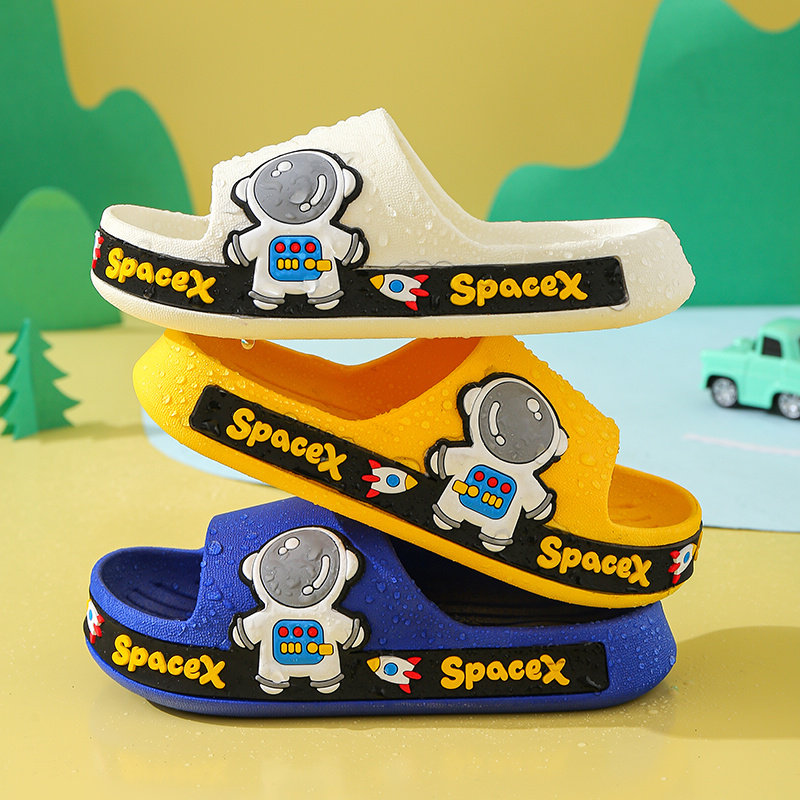 Baby slippers Boys and Children's Sanitary 2023 new indoor anti - slippers girls' parent shoes lovely summer