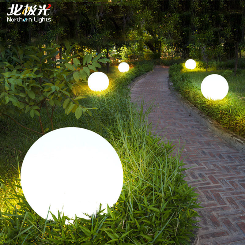 Led luminous ball light outdoor waterproof round ball light Solar seven color decoration spherical charging patio lawn ball light