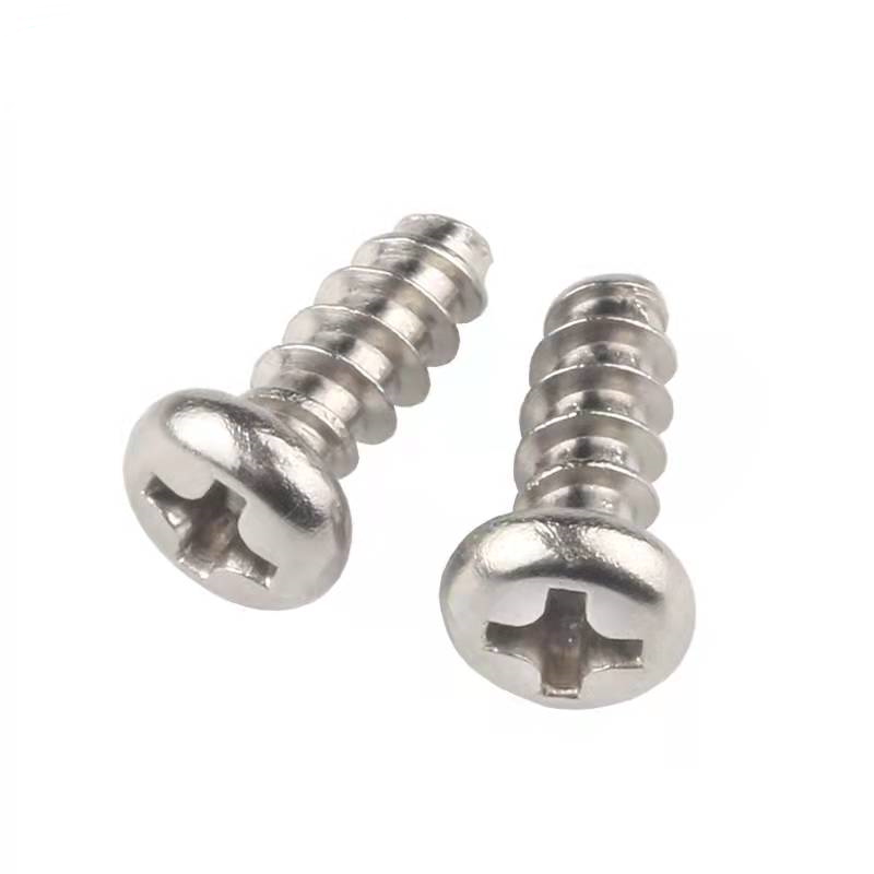 Plant plus hard high carbon steel PB4 * 12 3 * 10 Round disc head cross self-tapping double tooth triangular screw cutting tail screws