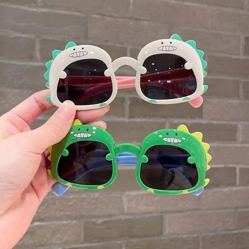 Children's Glasses, Baby Photo Taking, Super Cute Little Dinosaur Sunglasses, Cartoon Anti-Uv Sunshade Sunglasses for Boys and Girls