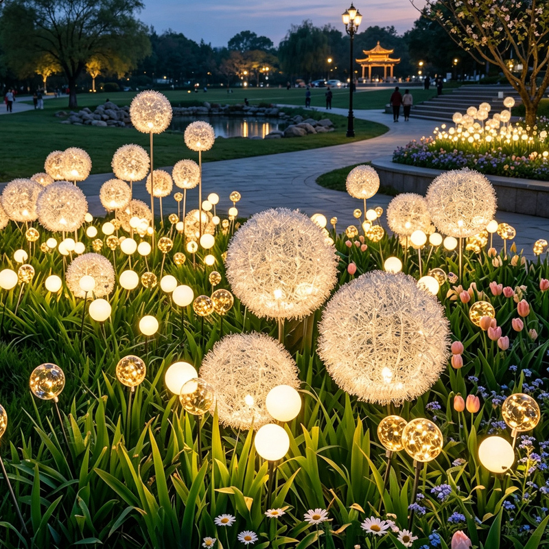 Solar Dandelion Lamp, Round Ball Lamp, Outdoor Waterproof Garden Ground Lawn Lamp, Garden Courtyard Landscaping Atmosphere Lamp Solar Dandelion Lamp, Round Ball Lamp, Outdoor Waterproof Garden Ground Lawn Lamp, Garden Courtyard Landscaping Atmosphere Lamp