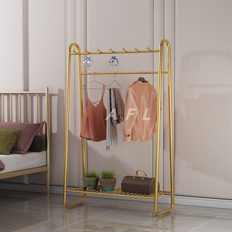 Net Red Landing Clothes Hanger Bedroom Home Clothing Clothing Shop Cloakrack Multifunction Nordic Light Lavish Hanger AFL