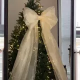 Декор с бантиком ручной работы, рождественская атмосферная подвеска