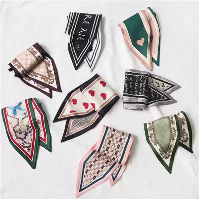 Retro silk scarf lazy French hair belt thin ribbon female narrow autumn and winter small long decorative ribbon scarf headscarf