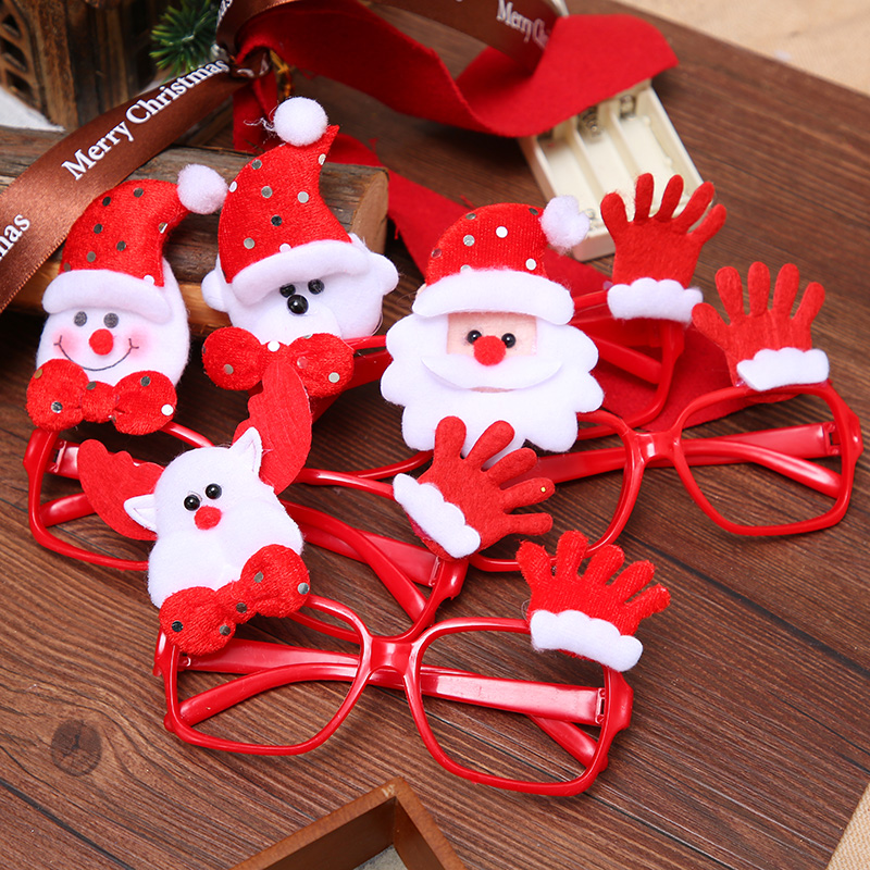 Christmas Decorations Seniors Snowman Elk Deer Eye Frames Festival Dress Children Gift Gift Kindergarten Party