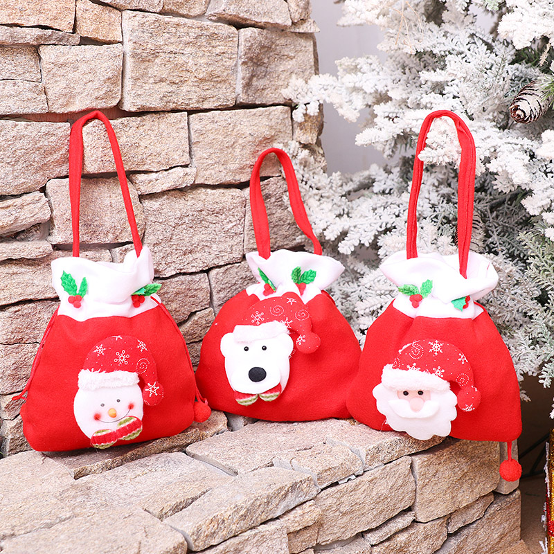 Christmas Decorations Cloth Art Ravelvet Gift Bags Children Candy Gift Bags Christmas Old Apple Bags