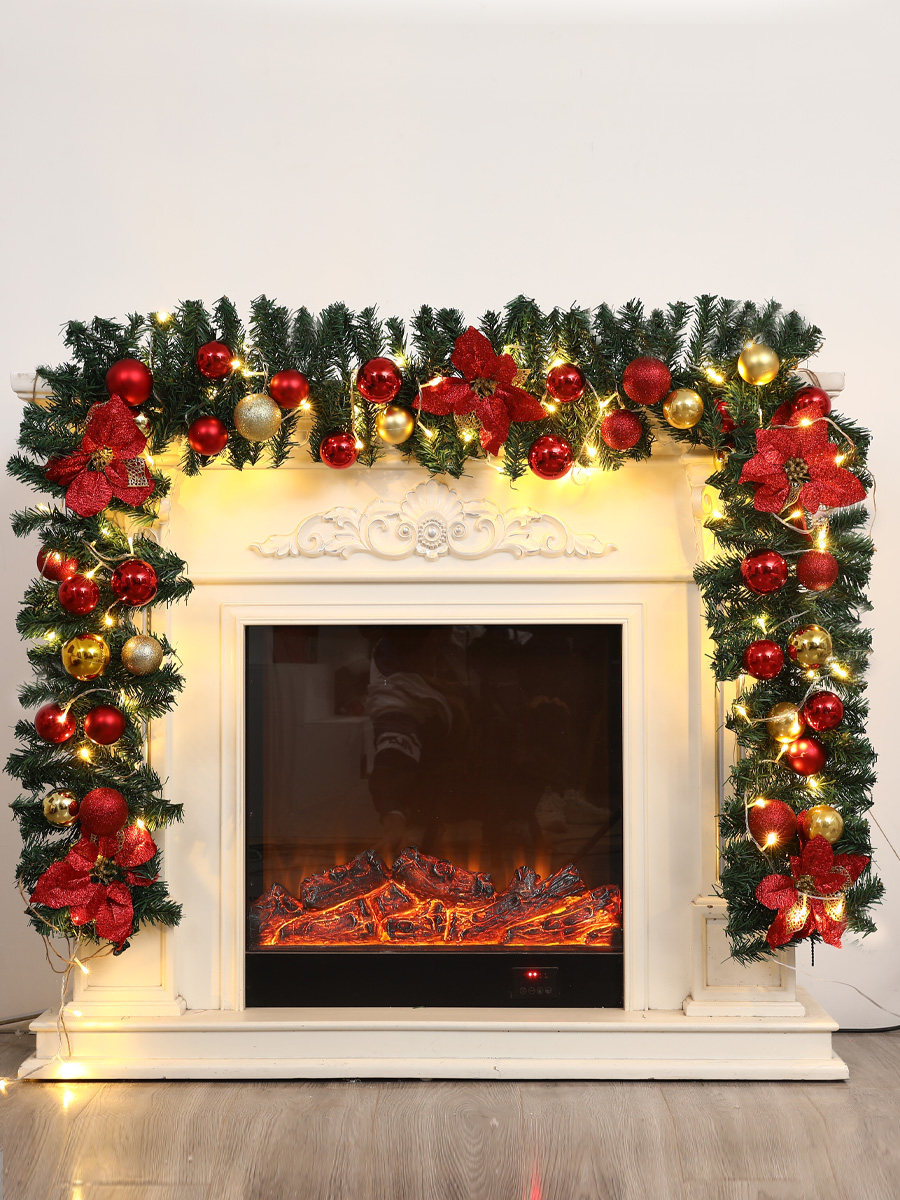 Christmas Vines Bar 2 7 m Encrypted Pendant Wall-mounted Wall Hanging Scene Arrangement With Light Christmas Decorations