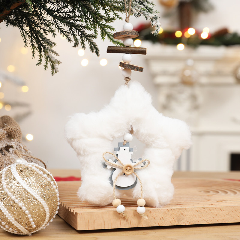 Christmas decoration items, colorful bells, Christmas tree DIY accessories, pendants, five-pointed star doll pendants, gifts pic 7