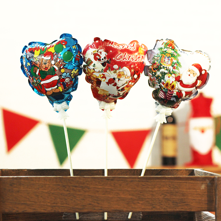 Christmas decorations Handheld with Loving Balloons Cartoon Nitrogen Inflatable Leather Ball for Wearing Awesome Kids Gift Toys
