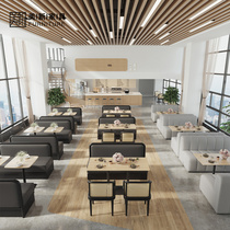 Café milk tea shop card seat Western restaurantersFuji chair themed restaurantsSolid wooden table and chair combination