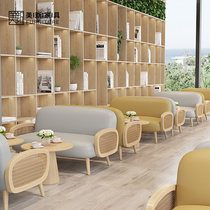 Milk Tea Shop Dessert Lounge Sofa Simple freshman book Bar Bar Bar Leisure Recreation Table and Chair Combination