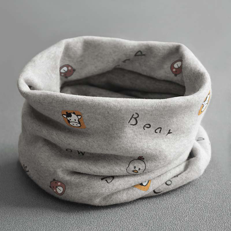 Children's scarf male autumn and winter baby pure cotton female pullover scarf baby winter windproof ear protection warm child neck wrap