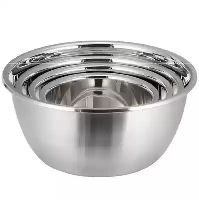 Stainless steel basin household round bowl male baking egg Pot Kitchen washing basin stainless steel bowl and basin Rice Bowl