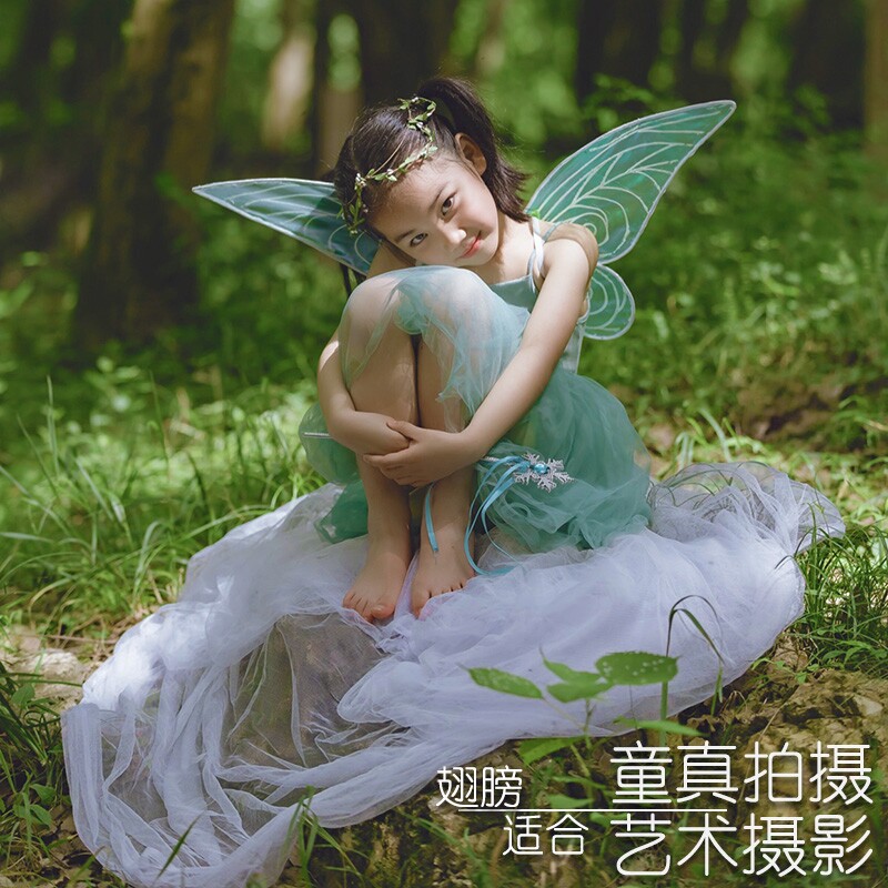 Fairy Elf Girl Butterfly Wings June 1 Activity Show Wonderful Fairy Back Decorative Props Adult Photograph Wings
