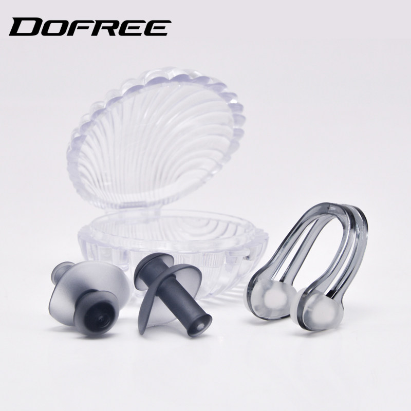 Duofanlin nose clip earplugs Adult swimming equipment Children's professional waterproof non-slip nose clip package