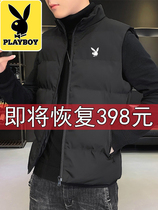Flower Playboy down cotton waistcoat for mens clothing Damp Leisure Kan shoulder sleeveless waistcoat Autumn Winter Warm Waistcoat Jacket