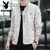 Flowers Playboy Spring Autumn Season jacket Mens jacket Mens clothing Han Edition Tide Casual Workout Outdoor Tooling Sports Thin-cropped Shirt