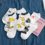 Ins tide short neps Женщины с низким содержанием хлопчатобумажного карикатуры Cartoon Cartoon Cartoon Cartoon Animation и летние спорты тонкая корейская версия чулок