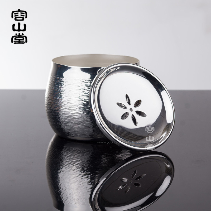 Vatican RongMing apparatus Japan built water fumed with cover silver tea by hand and writing brush washer water jar dry mercifully pot of tea table accessories