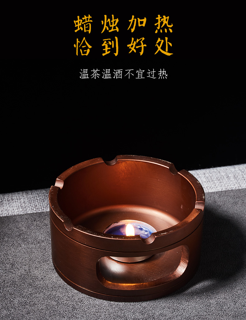 Vatican RongChun copper warm tea ware alcohol furnace heating insulation base charcoal stove'm scented tea kettle boiled tea, the tea stove