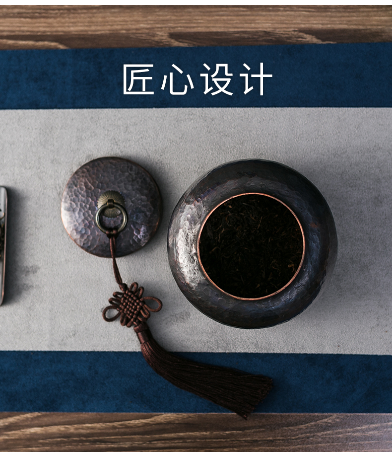 Brahman RongChun metal copper pot of pu 'er tea by hand seal tank storage tank and POTS of tea packaging barrels