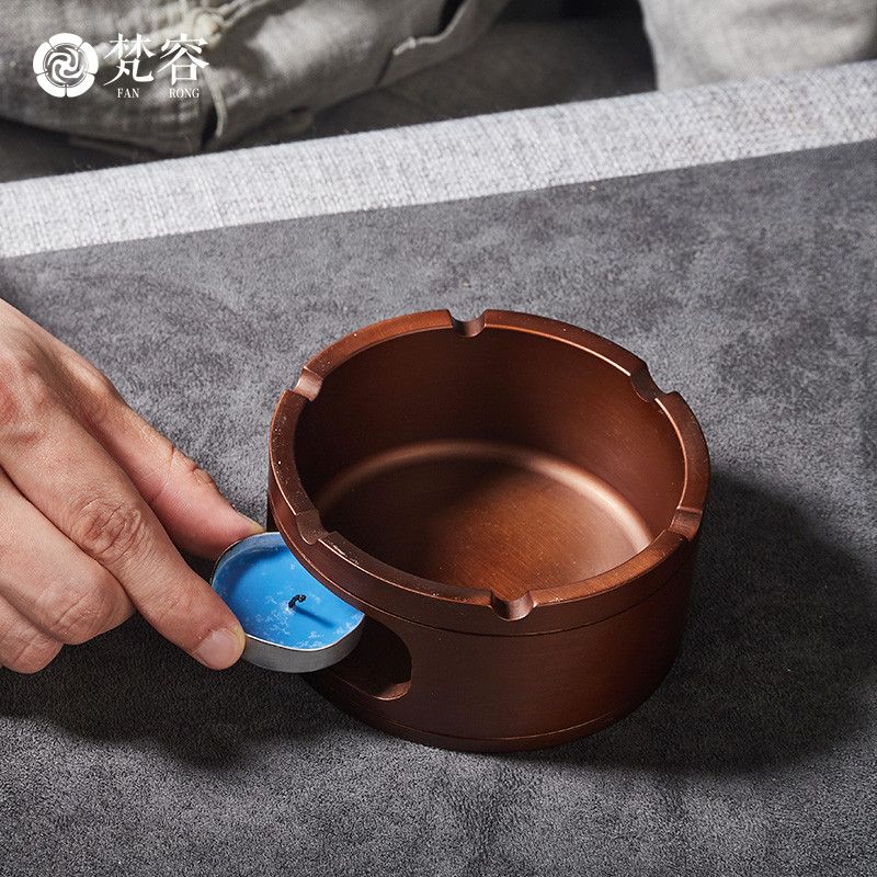 Vatican RongChun copper warm tea ware alcohol furnace heating insulation base charcoal stove'm scented tea kettle boiled tea, the tea stove