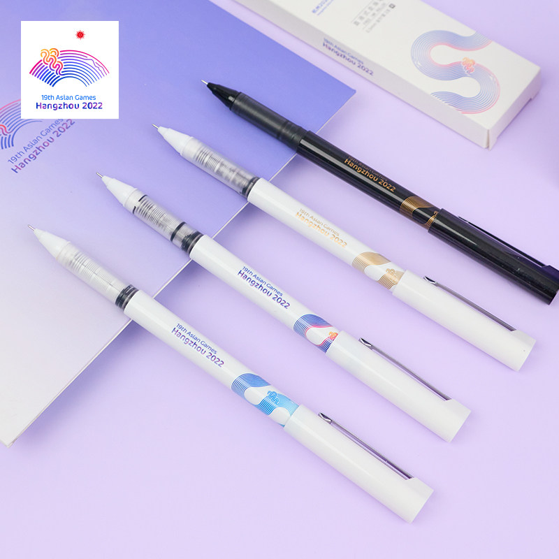 Hangzhou Asian Games Tidal Surge Straight Liquid Pen Straight Liquid Control Ink writing stable smooth 0-5mm full needle tube-Taobao