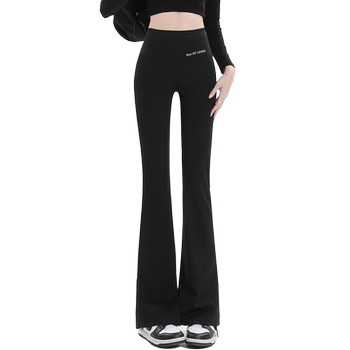 Jieyan micro-flared yoga pants high-waisted belly-controlling wide-leg pants